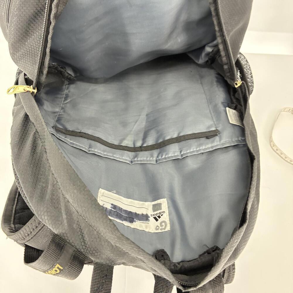 Adidas Black Backpack with Multiple Compartments Gold Color Hardware - Flawed - Picture 3 of 9